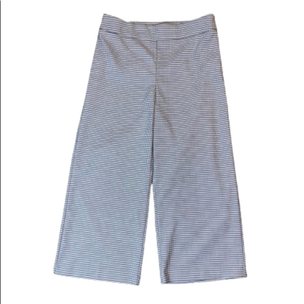 Rachel Zoe Wide Leg Cropped Checkered Pants Size 6